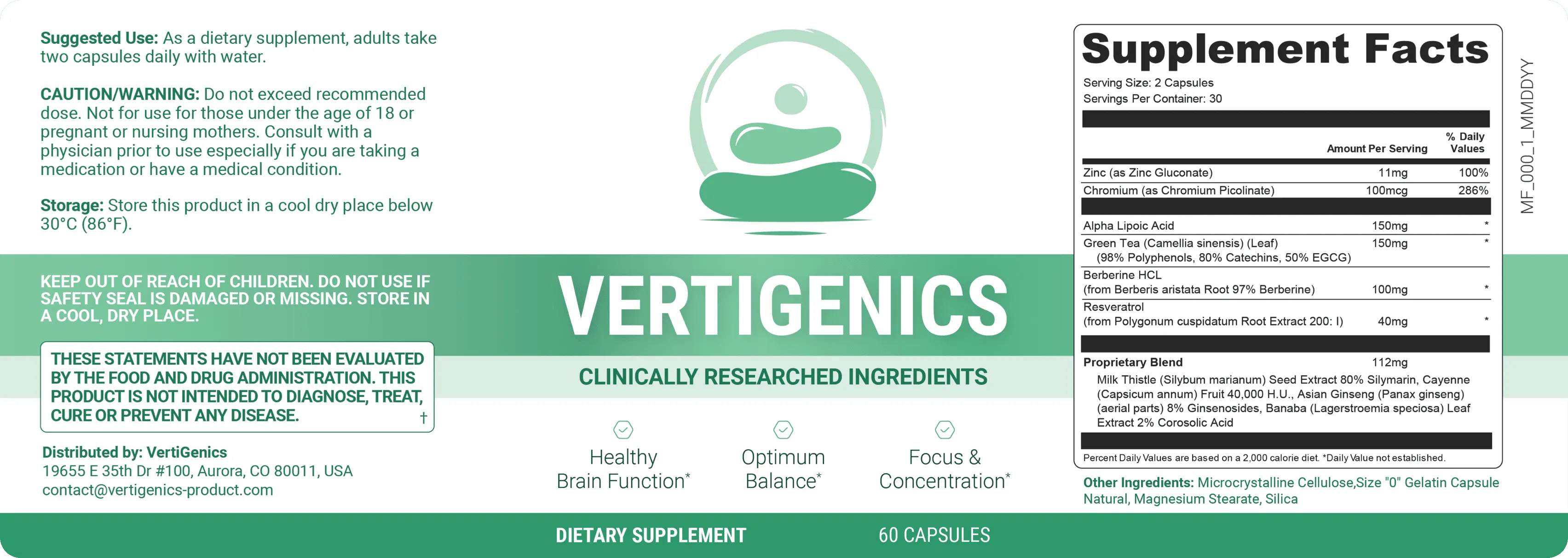 The science behind Vertigenics formula